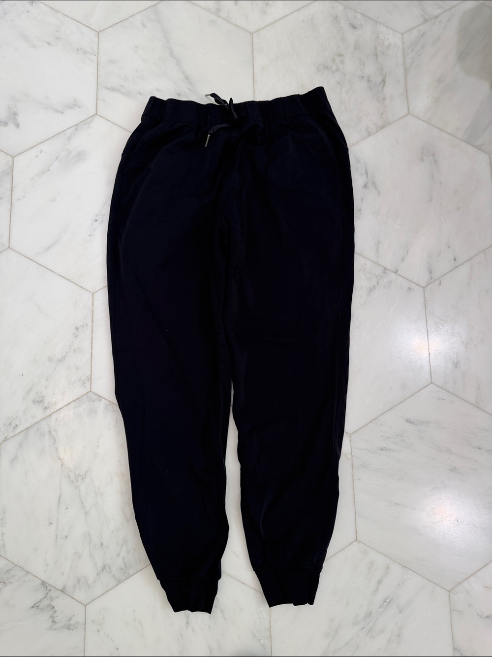 Womens Black Drawstring Jogger Pants